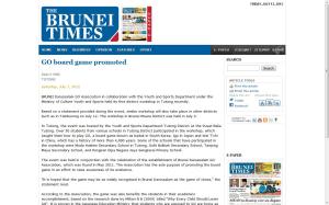 Brunei Times on 7th July, 2012 (Tutong)